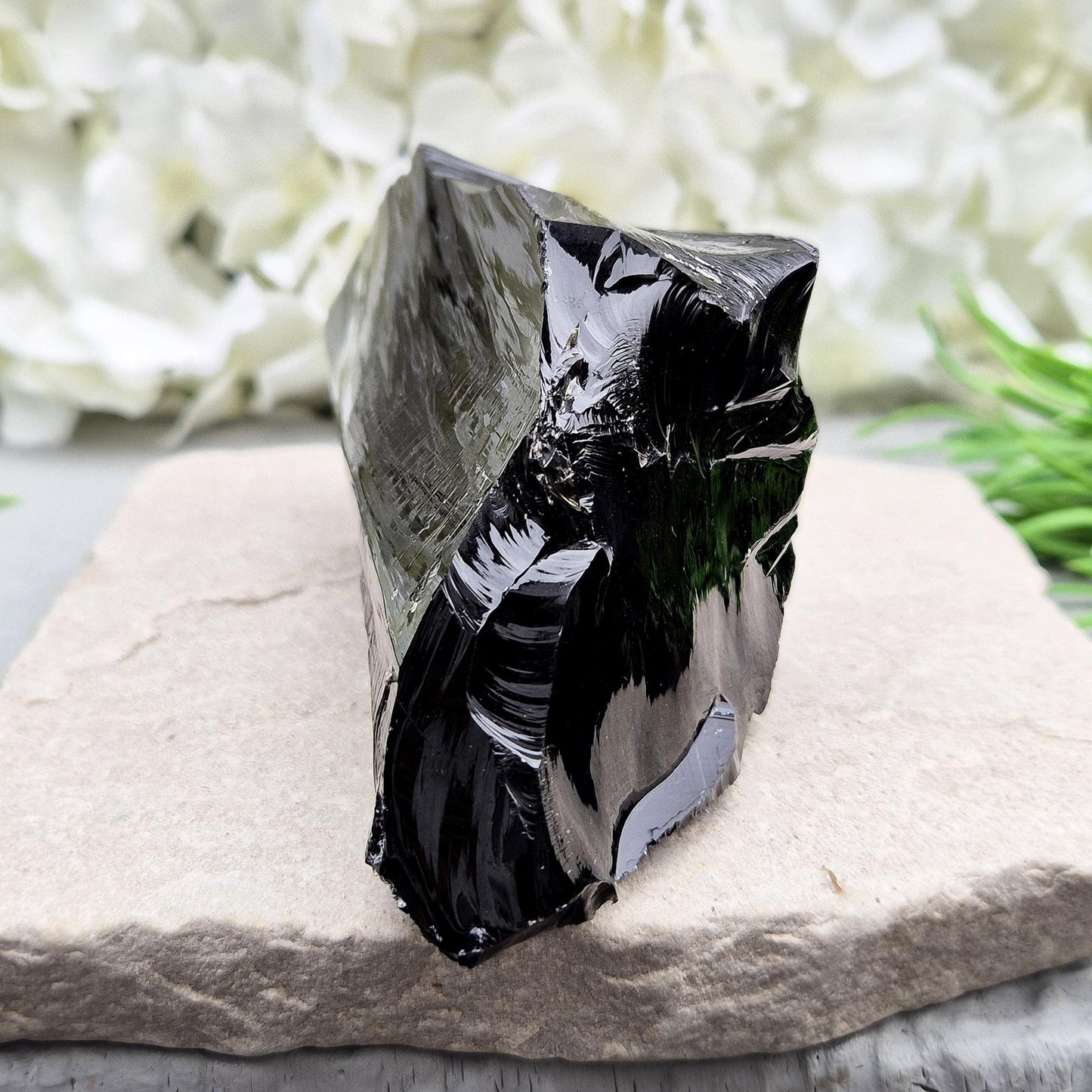 Black Obsidian - Natural, Self Standing | Eye-catching addition to any collection, display or altar
