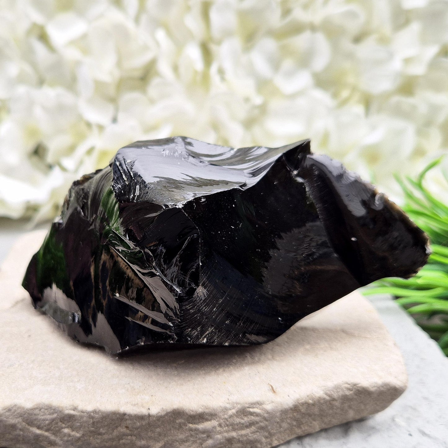 Black Obsidian - Natural, Self Standing | Eye-catching addition to any collection, display or altar