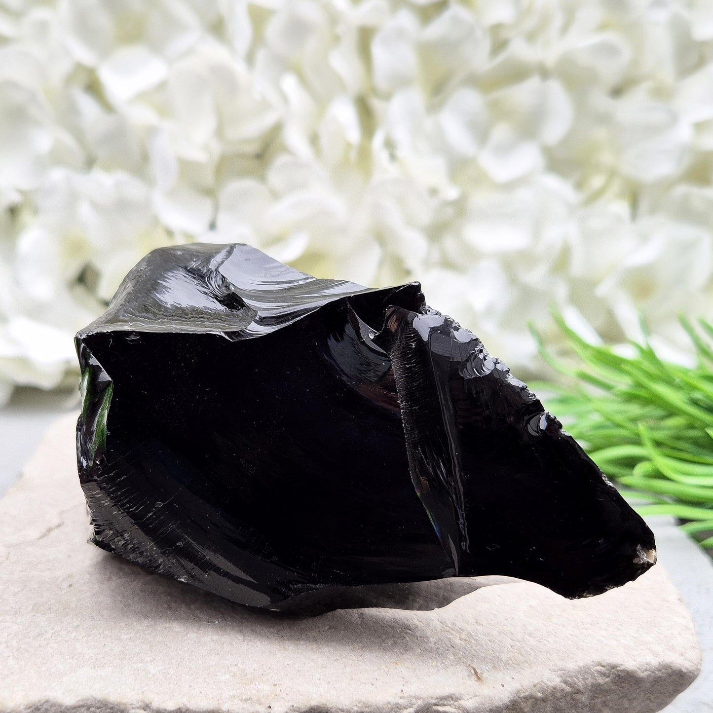 Black Obsidian - Natural, Self Standing | Eye-catching addition to any collection, display or altar