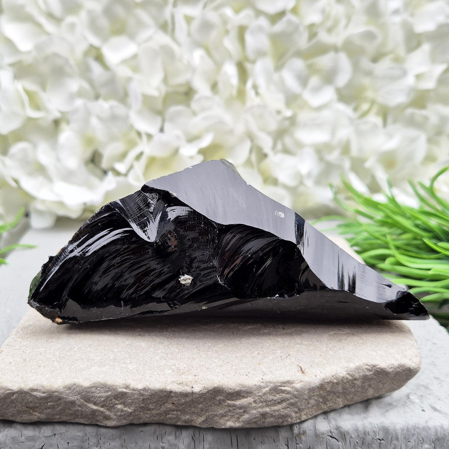 Black Obsidian - Natural, Self Standing | Eye-catching addition to any collection, display or altar