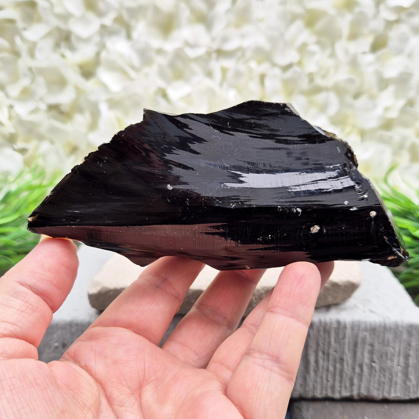 Black Obsidian - Natural, Self Standing | Eye-catching addition to any collection, display or altar