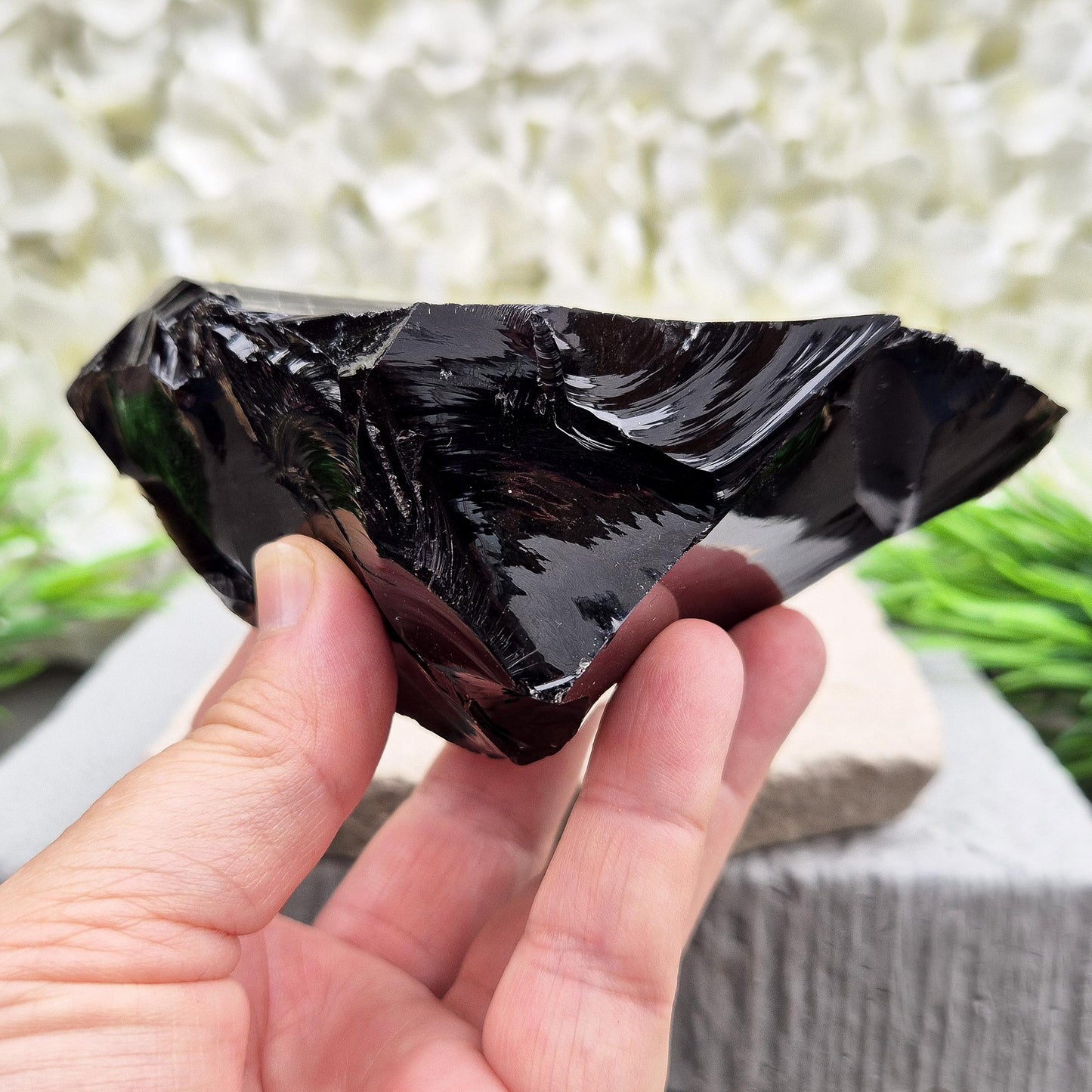 Black Obsidian - Natural, Self Standing | Eye-catching addition to any collection, display or altar