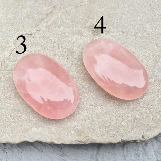 Rose Quartz Crystal Palmstone, Pocket Stone or Carry With You in Bag, Inspires Unconditional Love, Peace, and Positive Energy