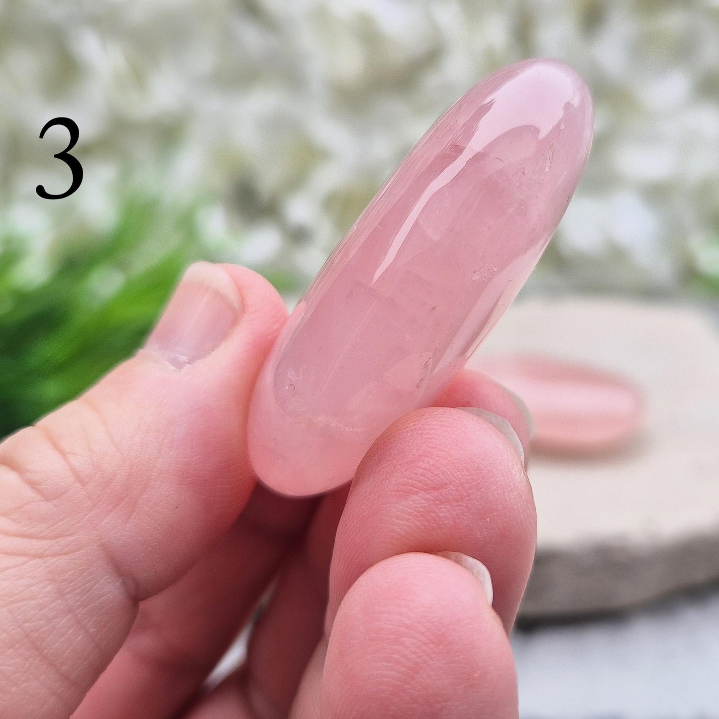 Rose Quartz Crystal Palmstone, Pocket Stone or Carry With You in Bag, Inspires Unconditional Love, Peace, and Positive Energy