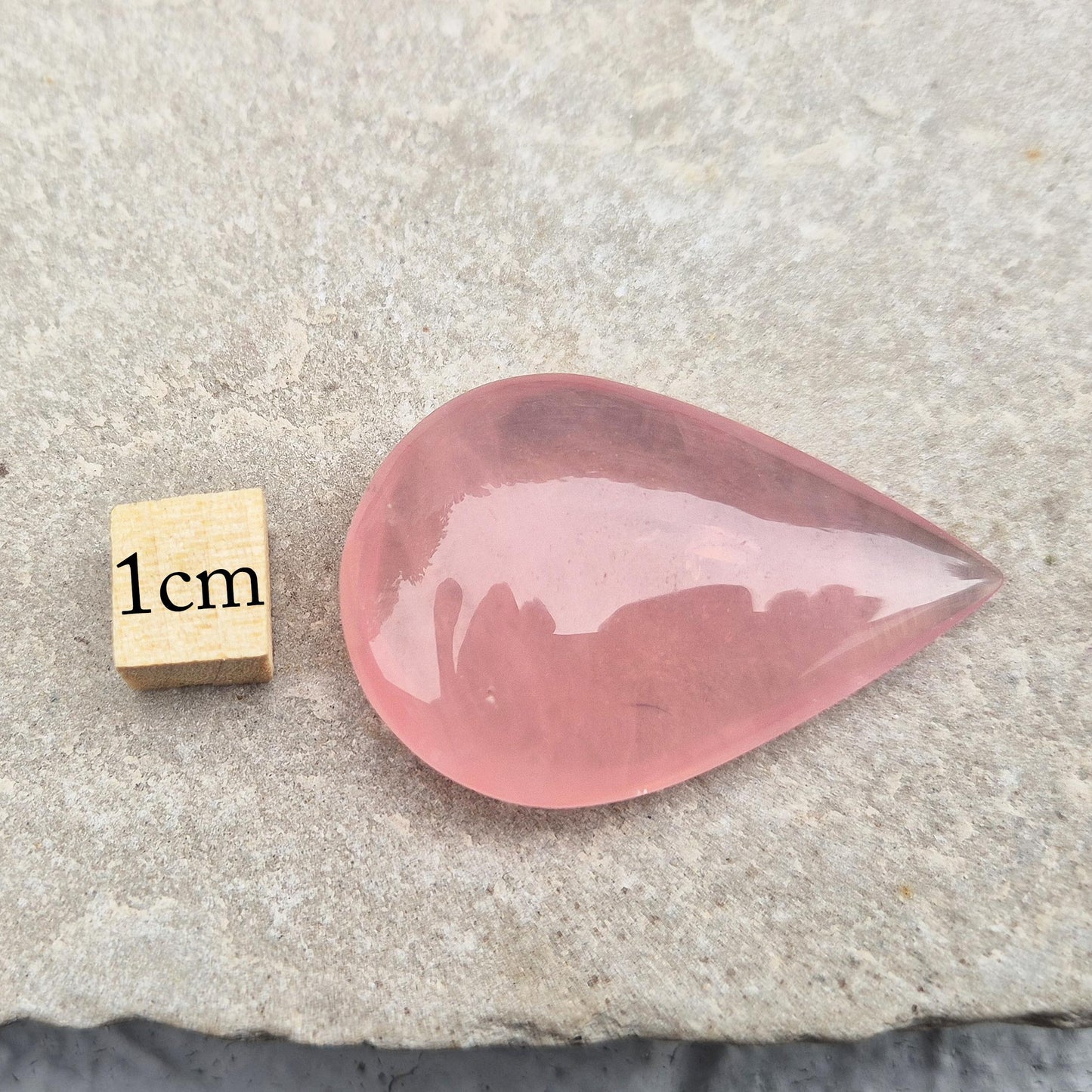 Rose Quartz Crystal - Tear Drop Shape, A grade