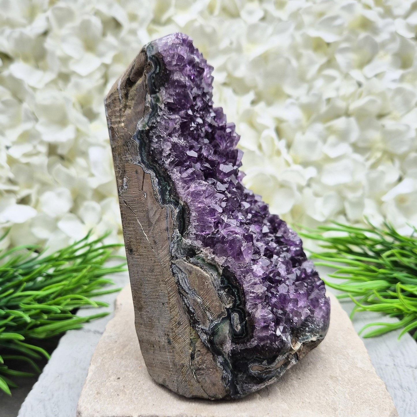 Amethyst Geode, Natural, Deep Purple Amethyst, Self Standing | Harmonious Crystal Home Decor & Spiritual Gift