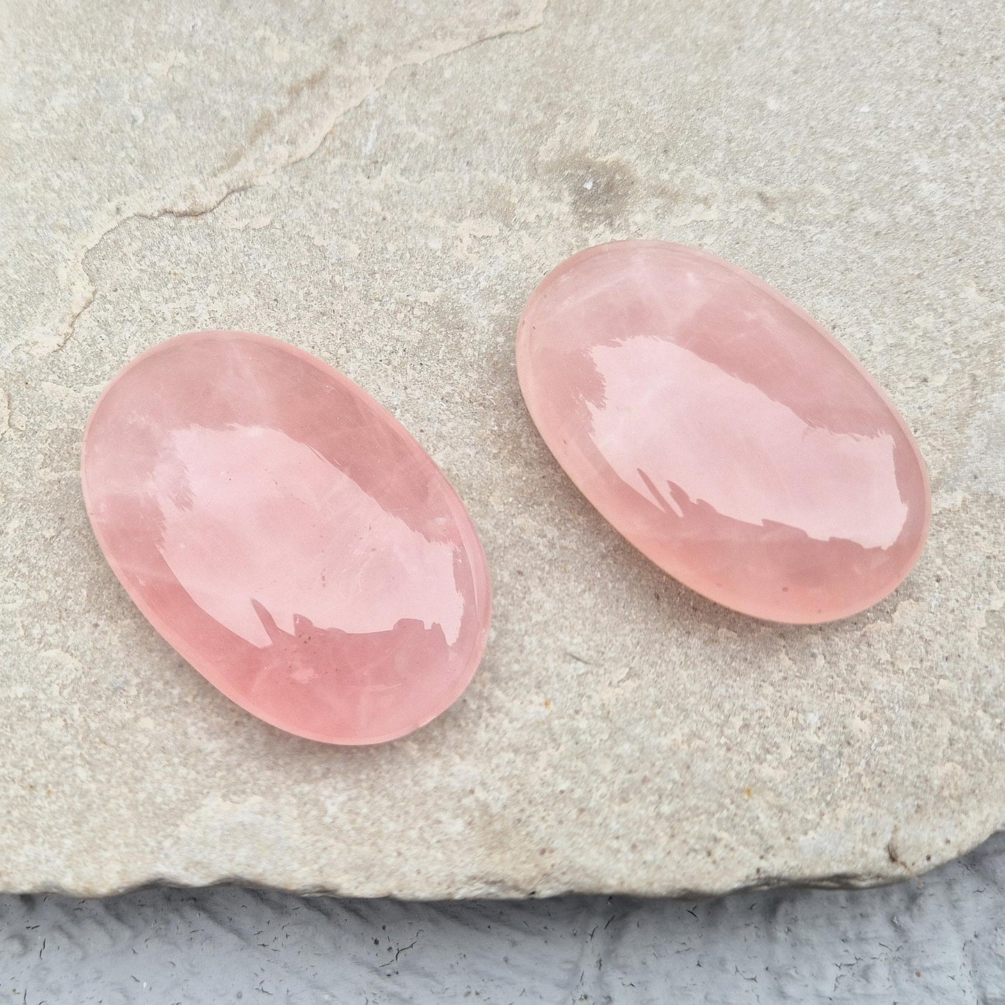 Rose Quartz Crystal Palmstone, Pocket Stone or Carry With You in Bag, Inspires Unconditional Love, Peace, and Positive Energy