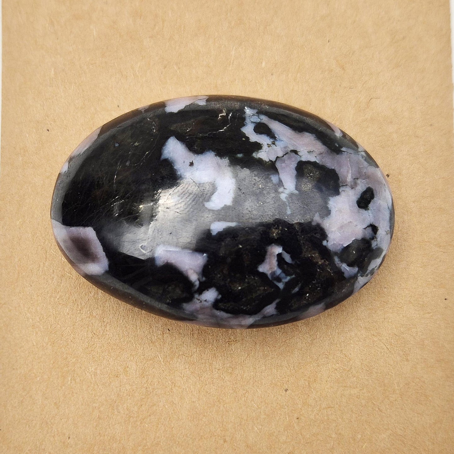 Indigo Gabbro Crystal Palm Stone – Mystic Merlinite | Spiritual Pocket Stone