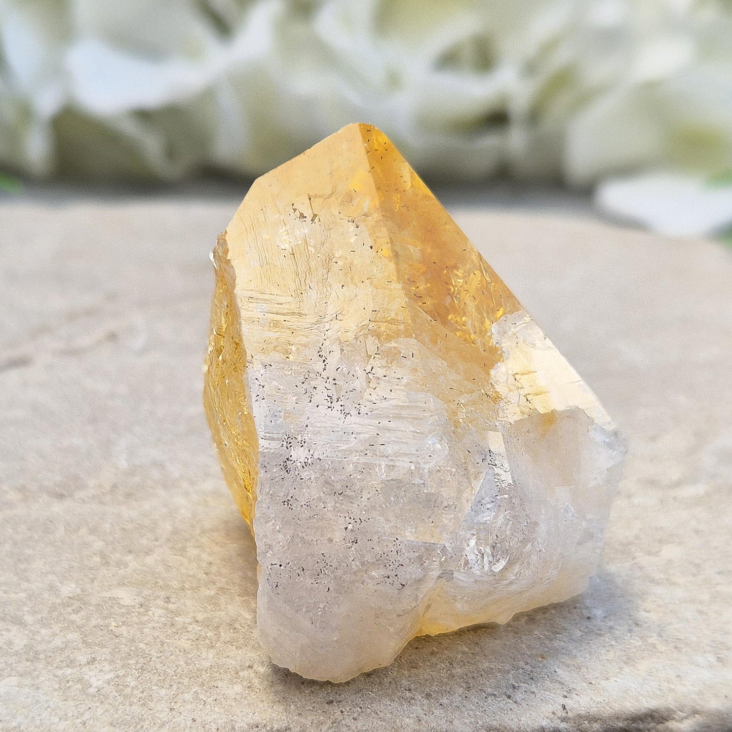 Citrine Crystal Point - Self Standing, polished tip, natural sides