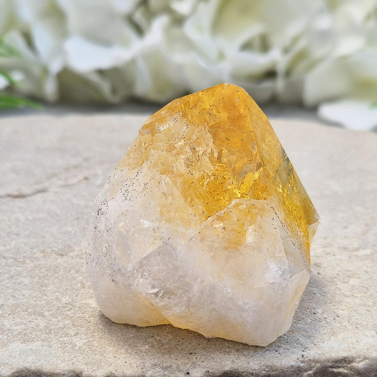 Citrine Crystal Point - Self Standing, polished tip, natural sides