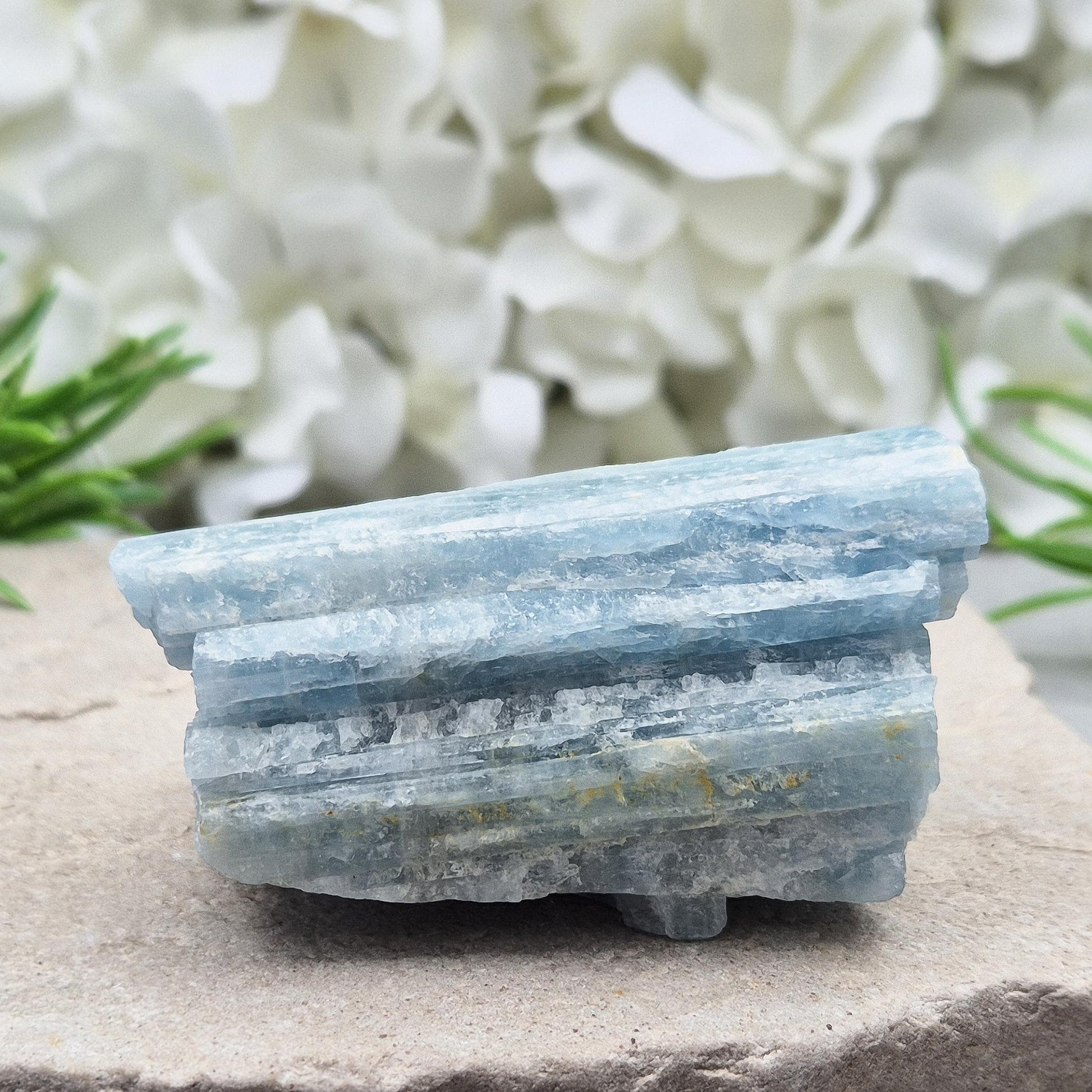 Natural Aquamarine Crystal – soothing blue stone for calm, clarity, and emotional balance. Perfect for meditation, healing, and crystal collections.