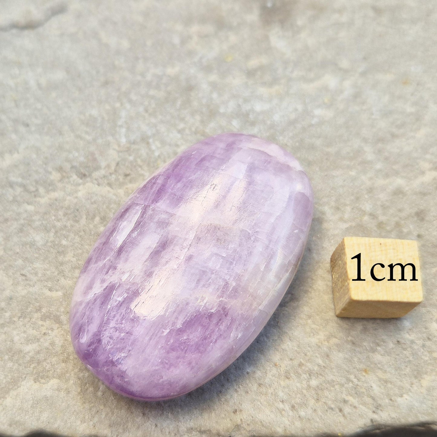 Kunzite Palm Stone - Polished Pink Lilac Kunzite Crystal, Gemstone You Can Carry With You