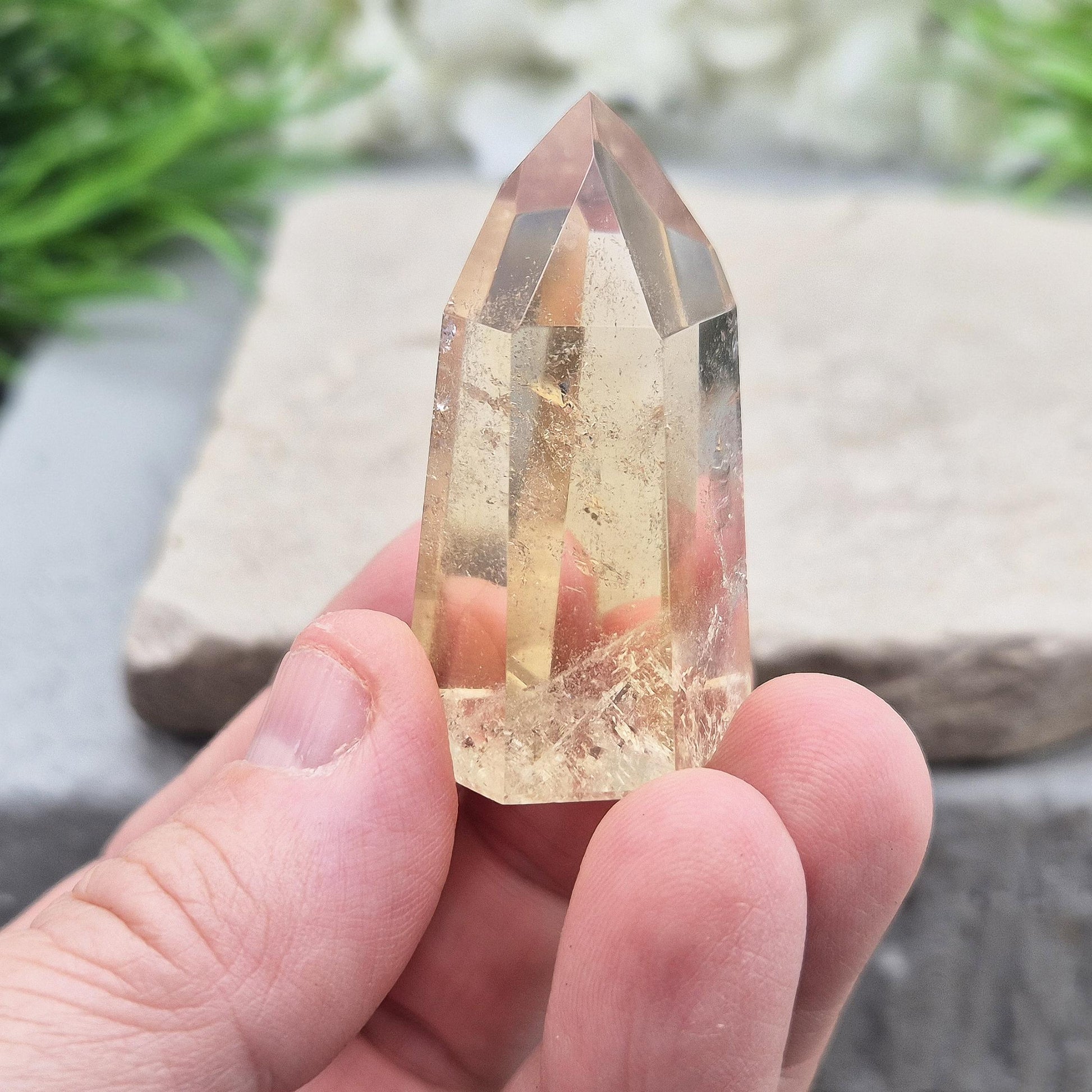 Authentic Brazilian citrine crystal tower with a polished finish. Perfect for display, gifting, or curated crystal spaces.