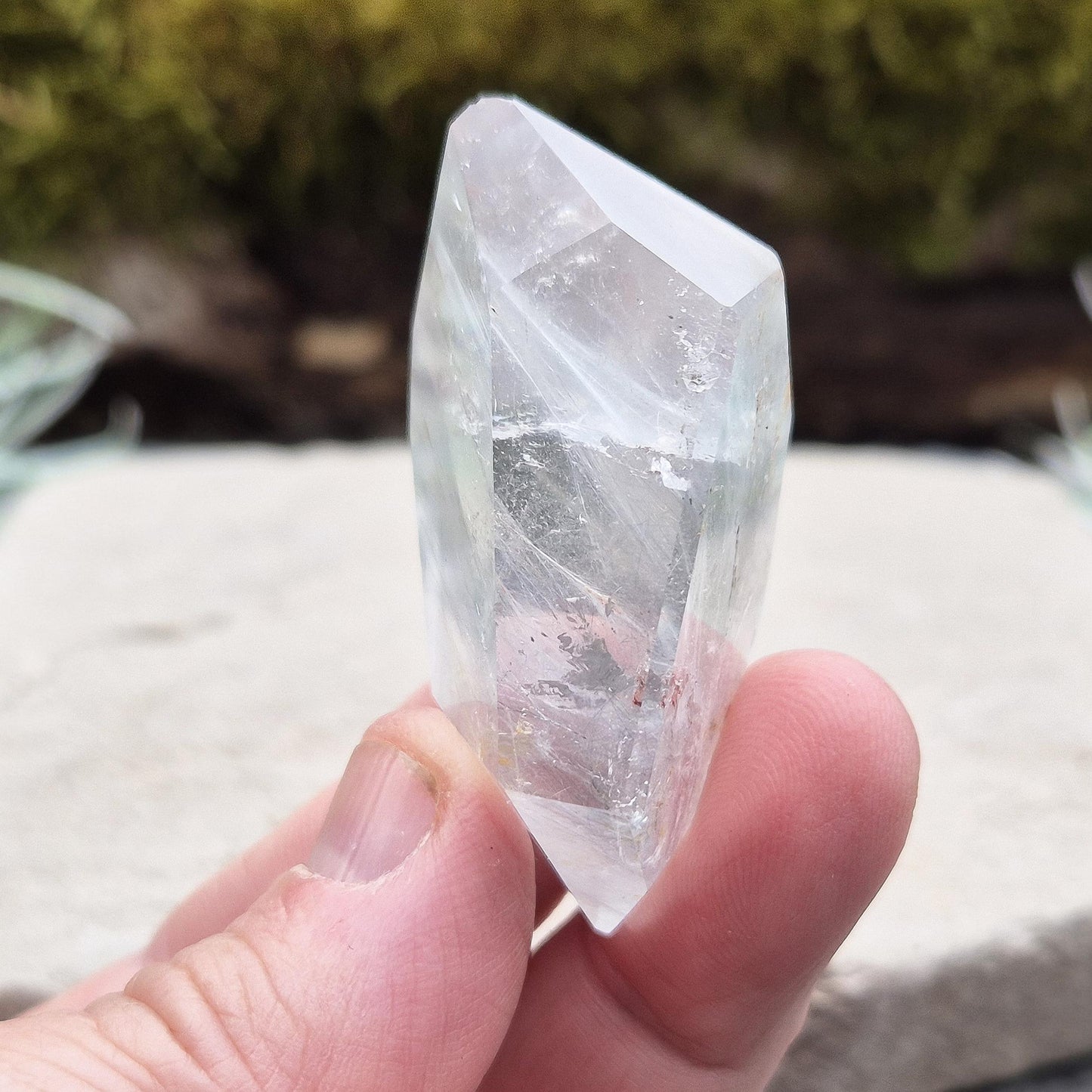 Indicolite Quartz Crystal, Blue Tourmaline in Quartz Gemstone, Rare Collectors Stone