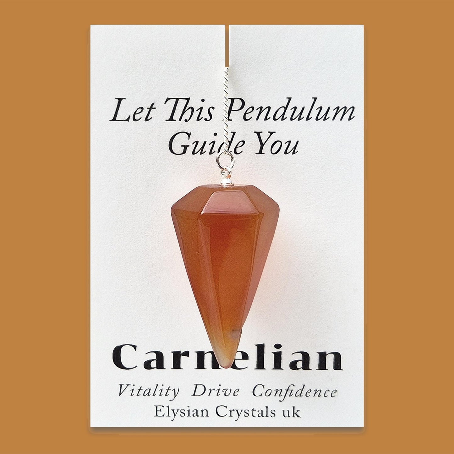 Carnelian Crystal Pendulum | Tool for Decision-Making & Yes/No Questions