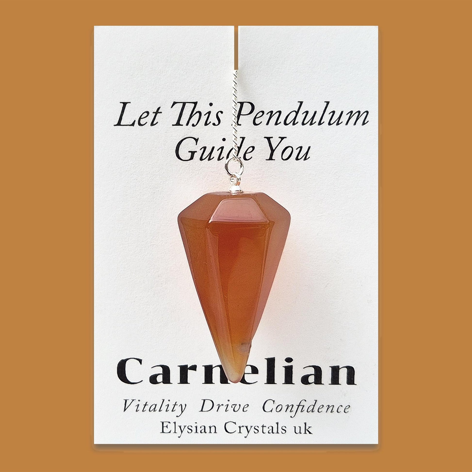 Carnelian Crystals restore vitality, boosts energy, and dispels fatigue. It eases anger, jealousy, and frustration, promoting courage and self-confidence.