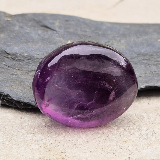 Amethyst Crystal Palm Stone: Polished Gemstone for Emotional Balance