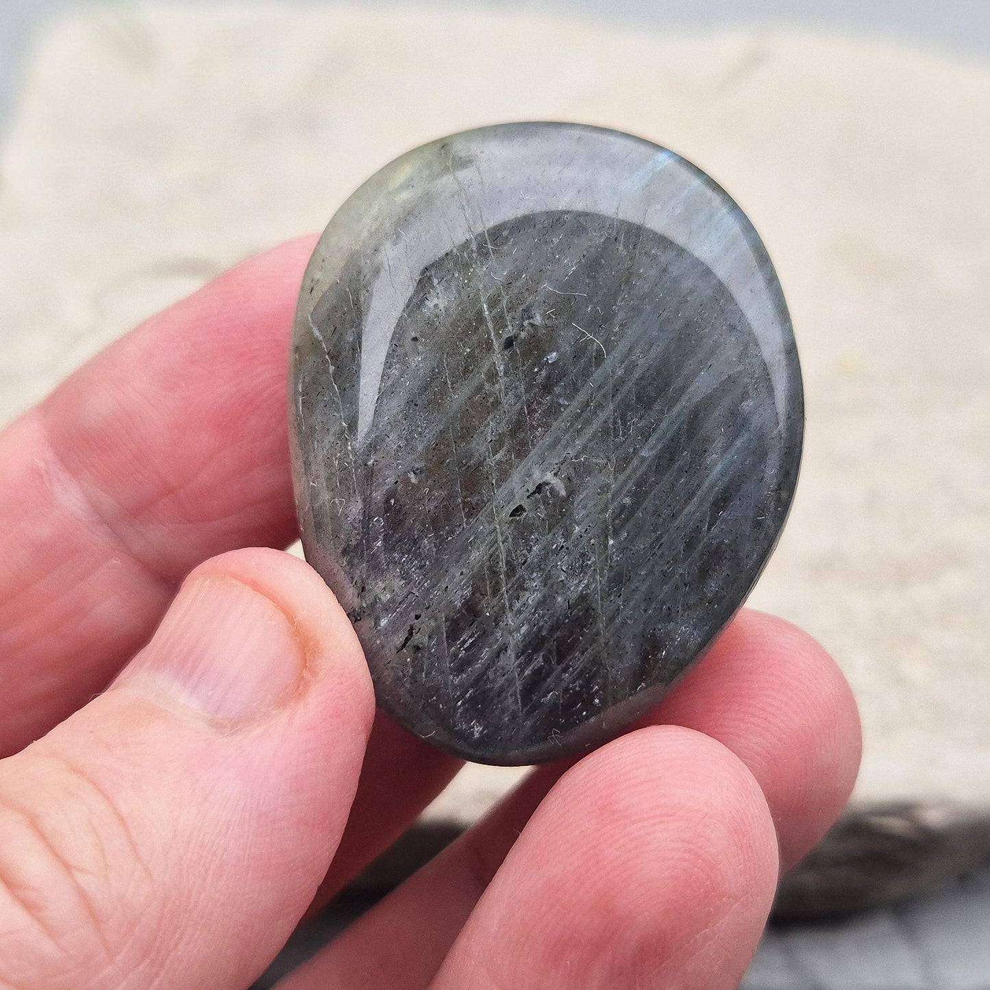 Labradorite Crystal Palm Stone | Carry With You | Supports intention setting and everyday life
