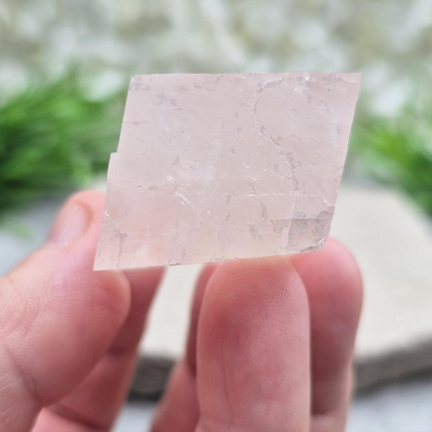Watermelon Calcite Crystal | Heart Chakra Gemstone