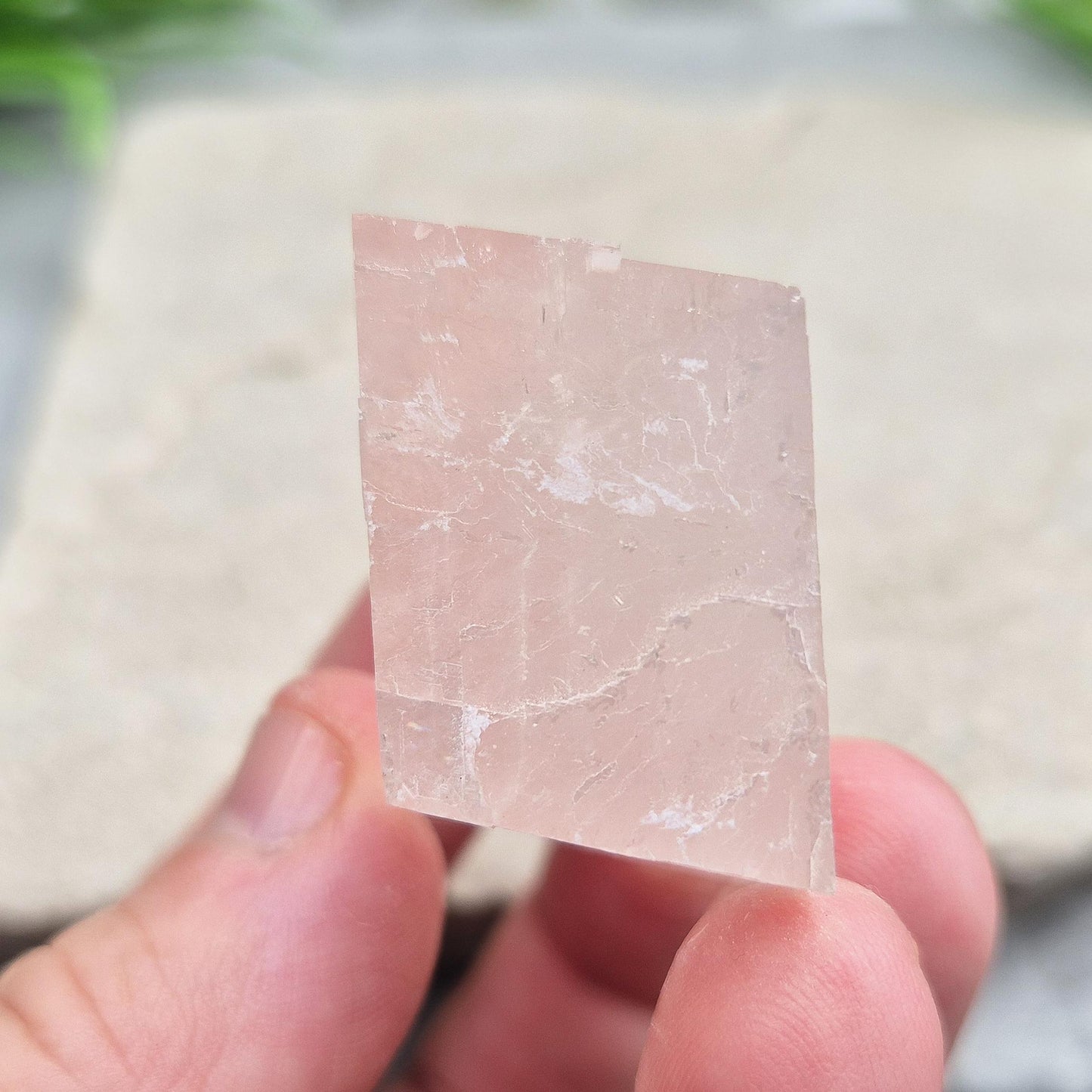 Watermelon Calcite Crystal | Heart Chakra Gemstone