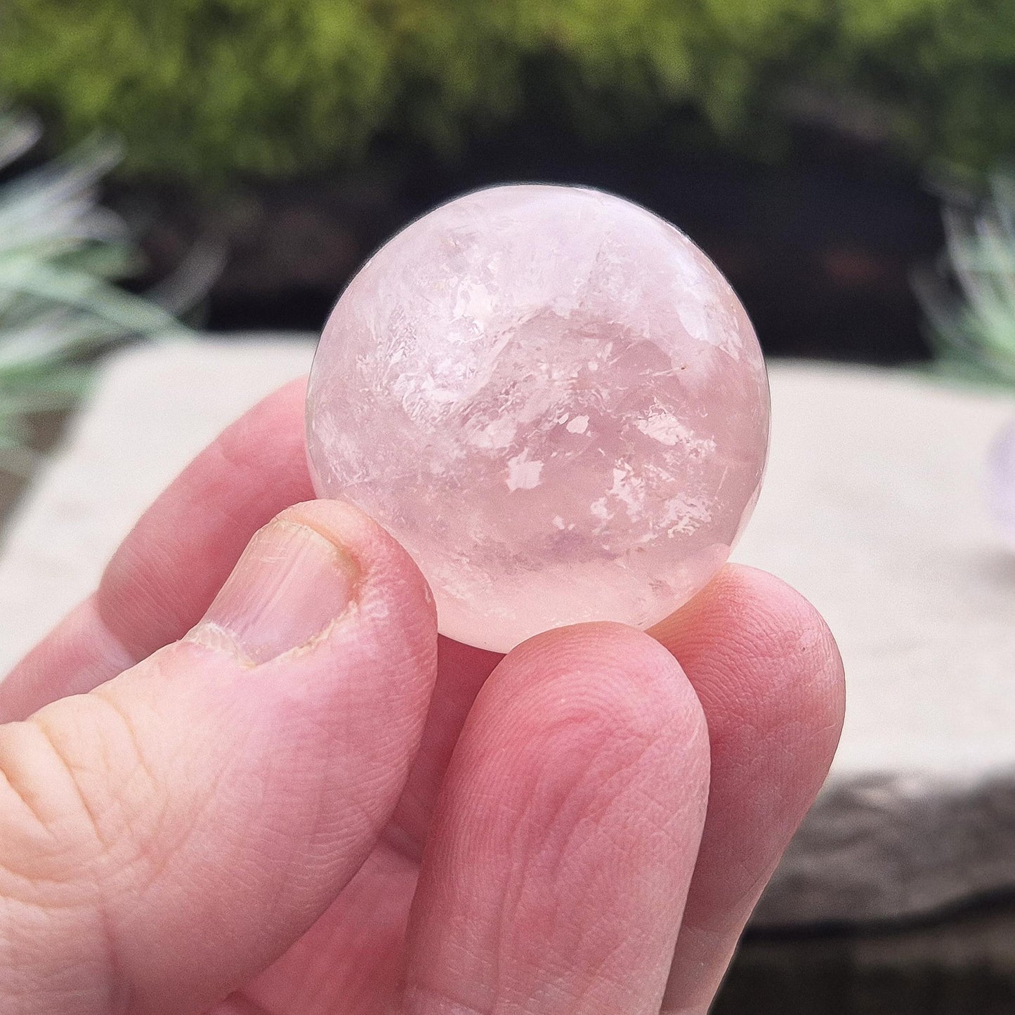 Rose Quartz Crystal Sphere, Rose Quartz Crystal Ball, Mini Sphere