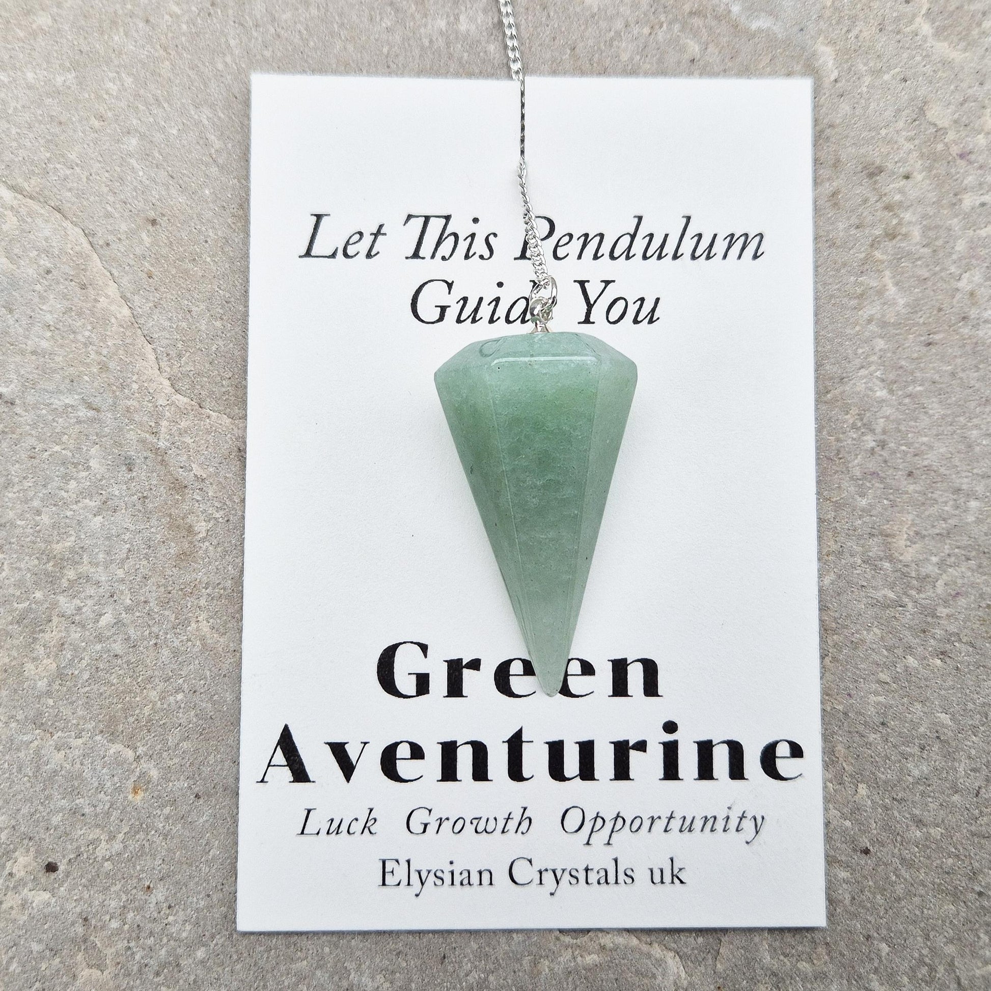 Green Aventurine pendulum for heart-led dowsing, clarity, and calm. Ideal for energy healing, chakra work, and gentle emotional guidance.