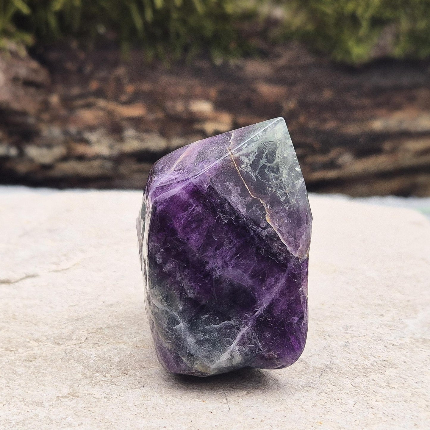 Green & Purple Fluorite Crystal Point - Home Decor, Spiritual Use