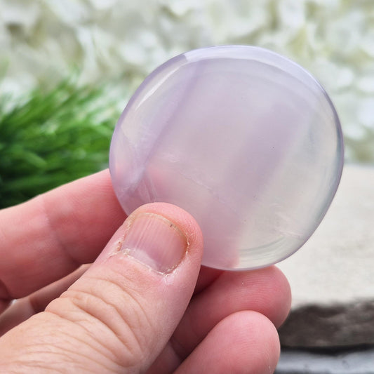 Yttrium Fluorite Palm Stone, Crystal | Emotional Support | Carry With You