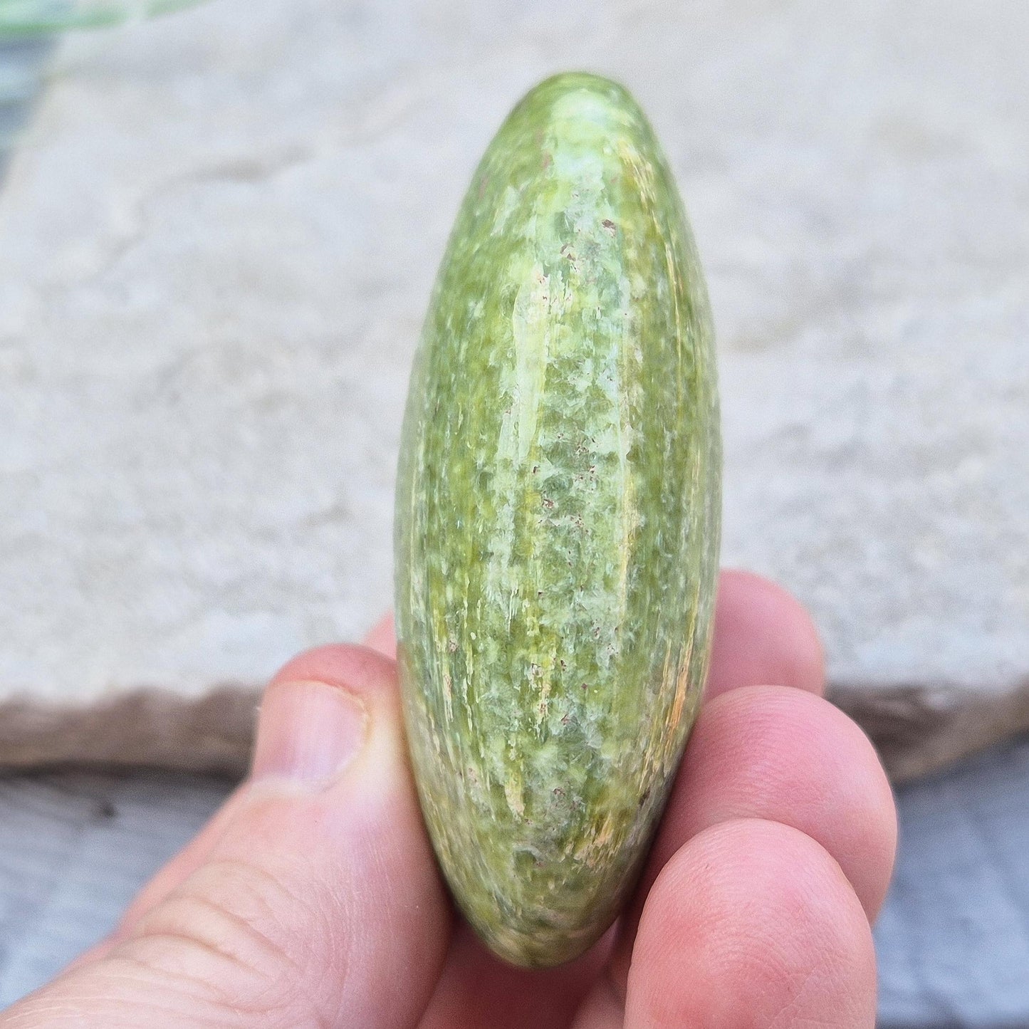 Tremolite Palm Stone, Polished Crystal | Supports Creating a Relaxing & Peaceful Space