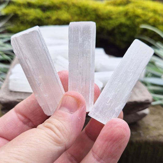 Selenite Sticks, 5cm, Natural Crystal, Batch of 3 or Singles