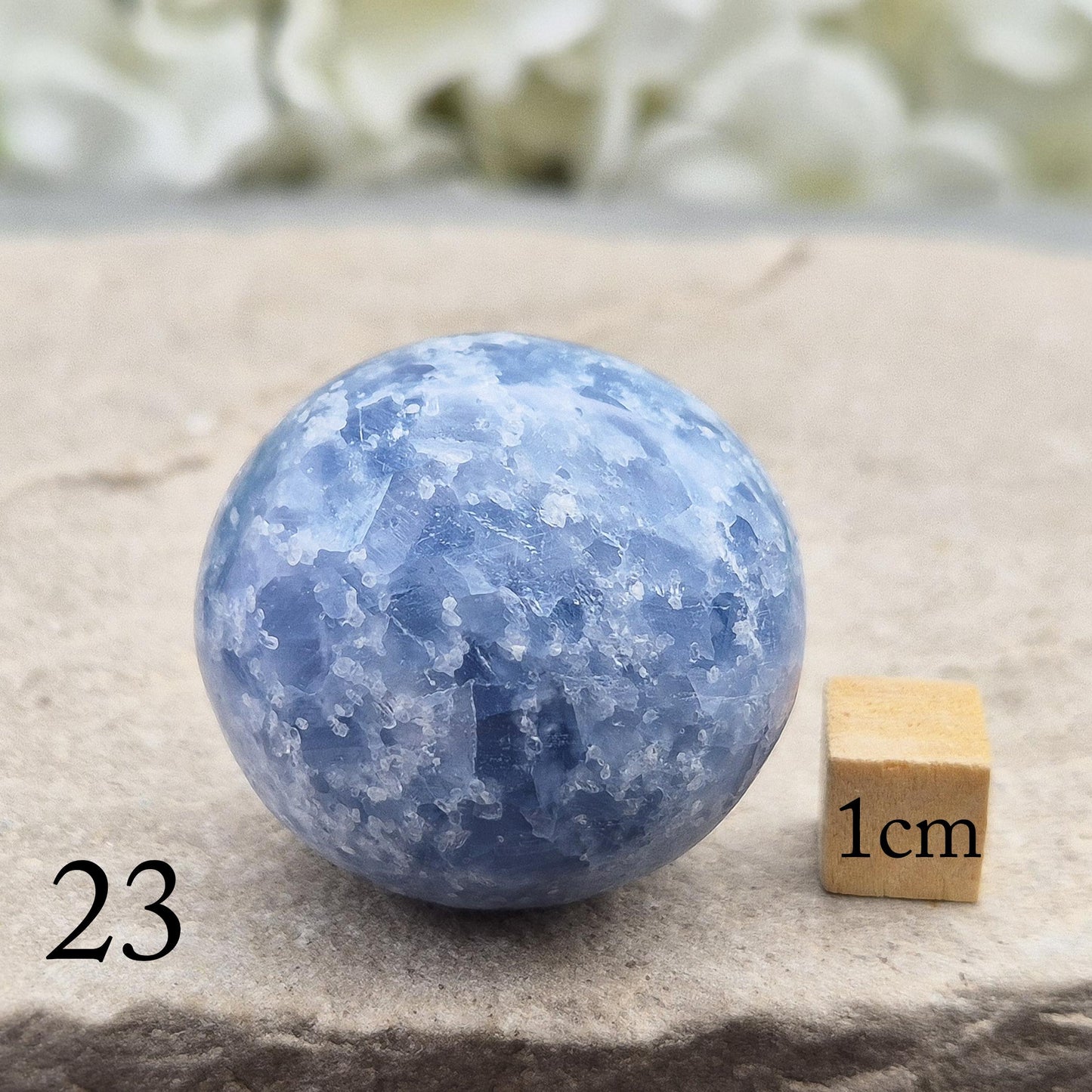 Polished Blue Calcite Crystal, Calming Stone, Emotional Ease