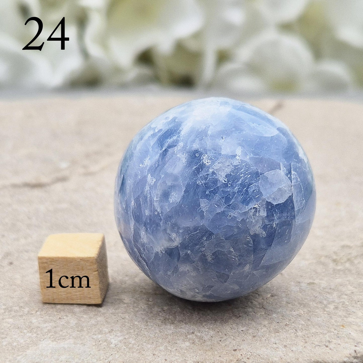 Polished Blue Calcite Crystal, Calming Stone, Emotional Ease