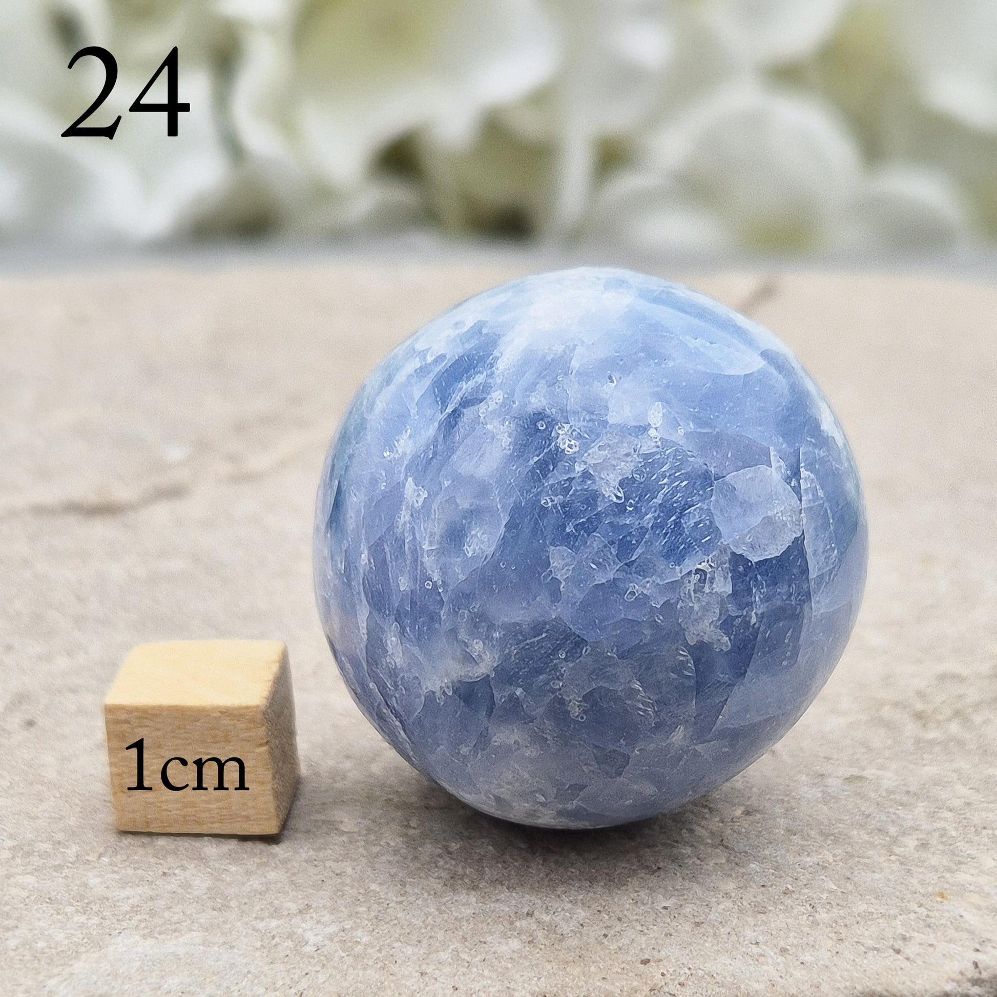 Blue Calcite - add  to your personal collection or gift to a fellow crystal enthusiast, this Blue Calcite adds gentle energy and visual charm to your space.