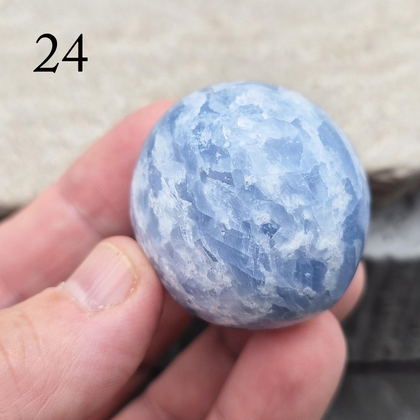 Polished Blue Calcite Crystal, Calming Stone, Emotional Ease
