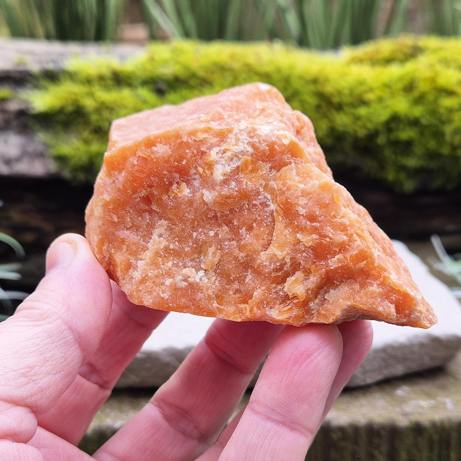 Natural Orange Calcite – A vibrant stone that promotes creativity, boosts energy, and encourages emotional balance.