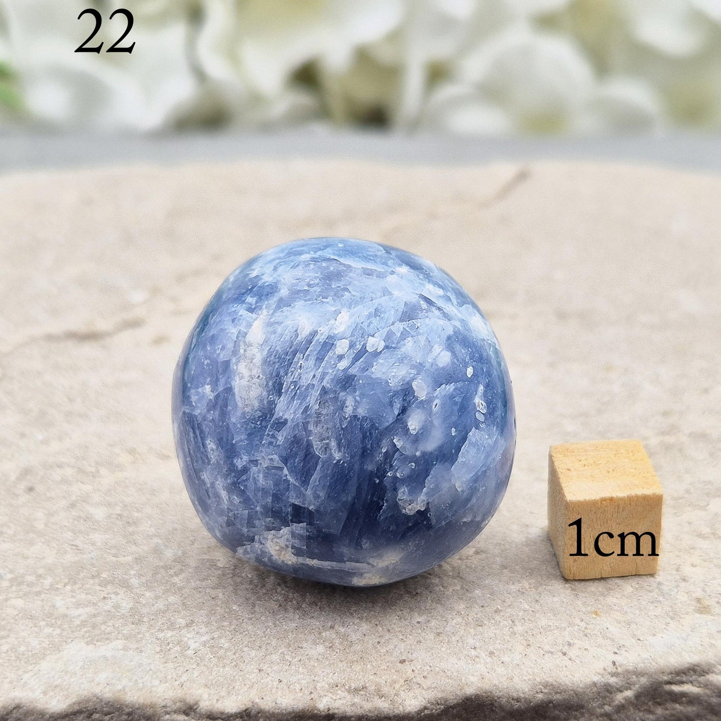 Blue Calcite, Polished Crystal