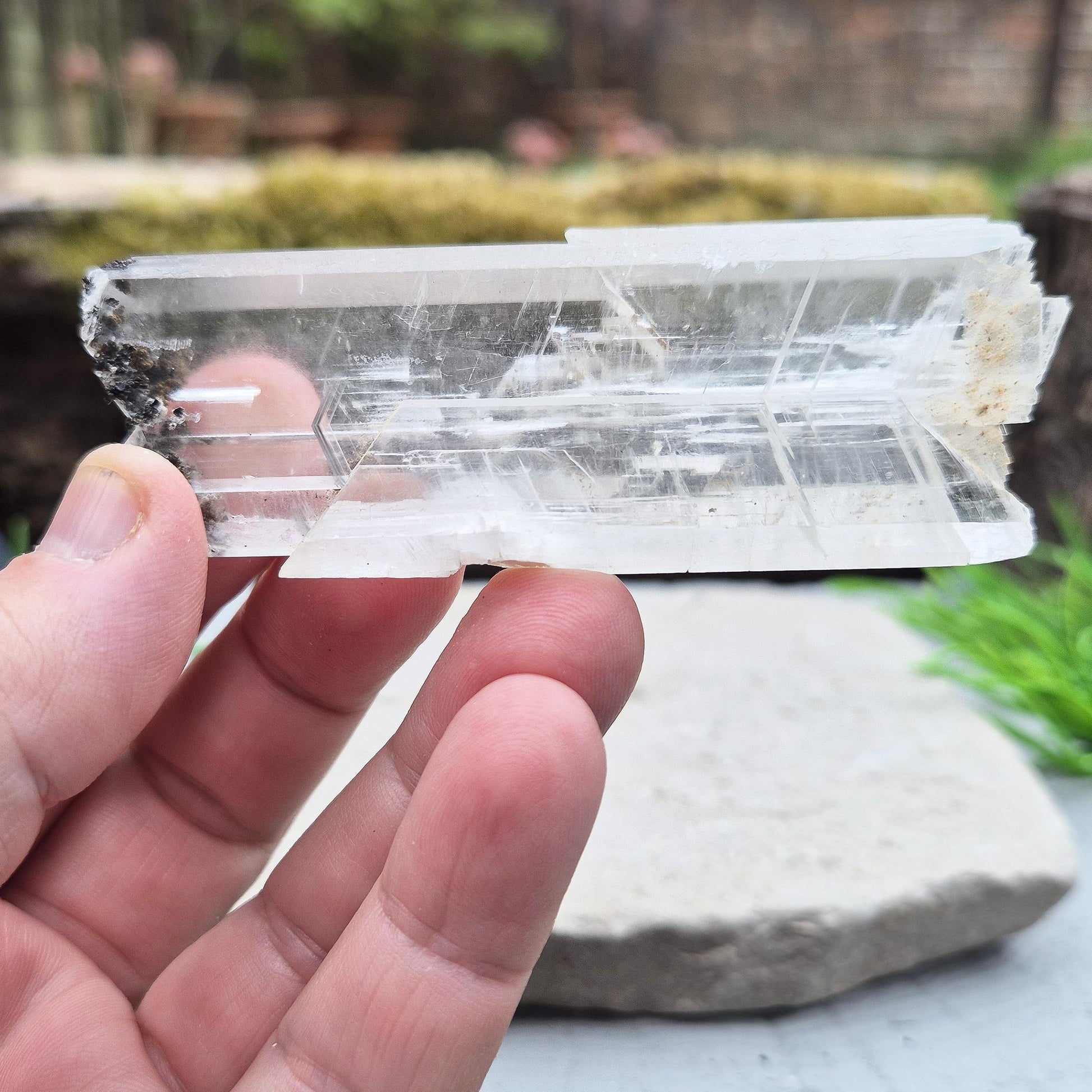 Natural gypsum wand from Mexico. A focused energy tool for clearing, calm, and spiritual reset. Light, smooth, and intuitively powerful.