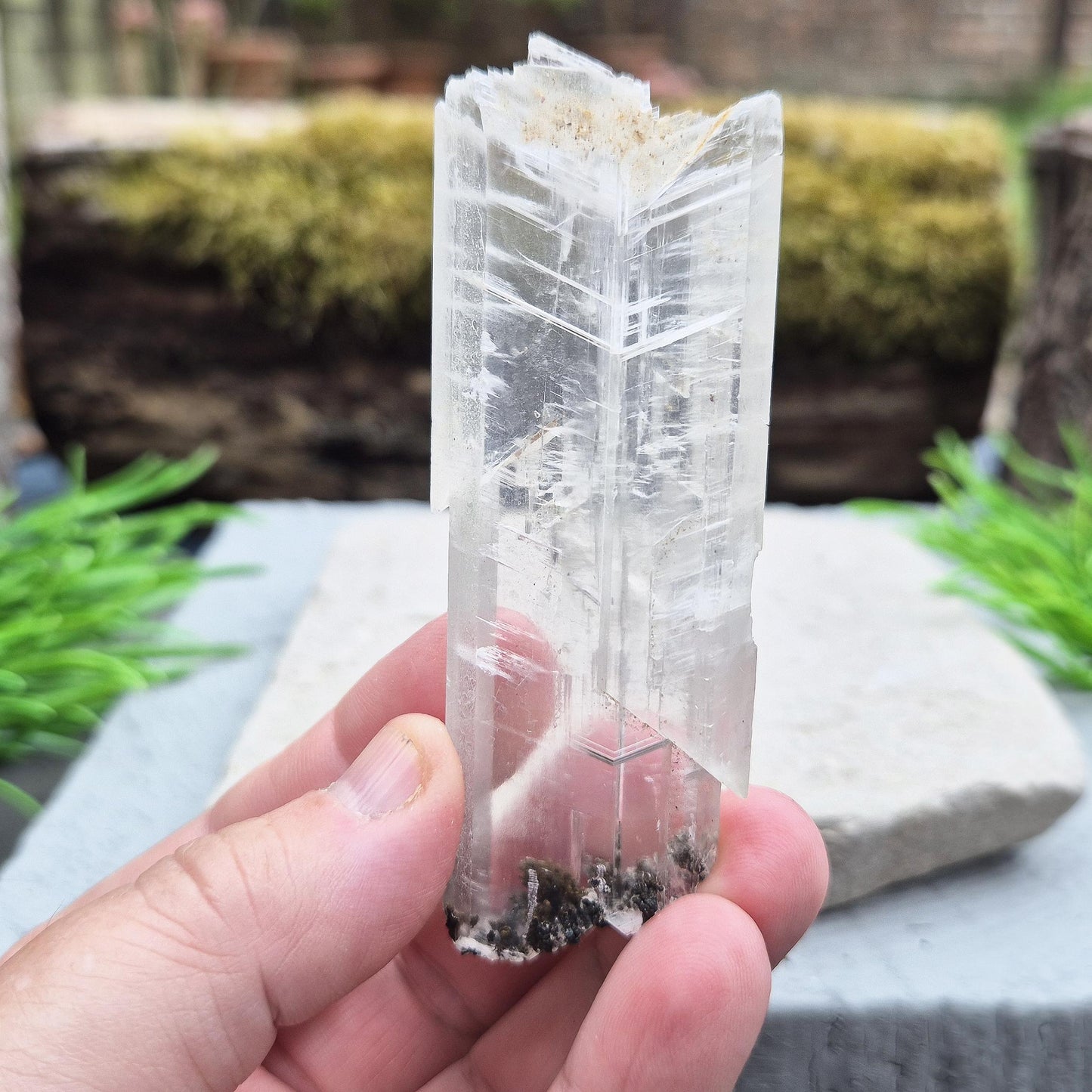 Natural gypsum wand from Mexico. A focused energy tool for clearing, calm, and spiritual reset. Light, smooth, and intuitively powerful.