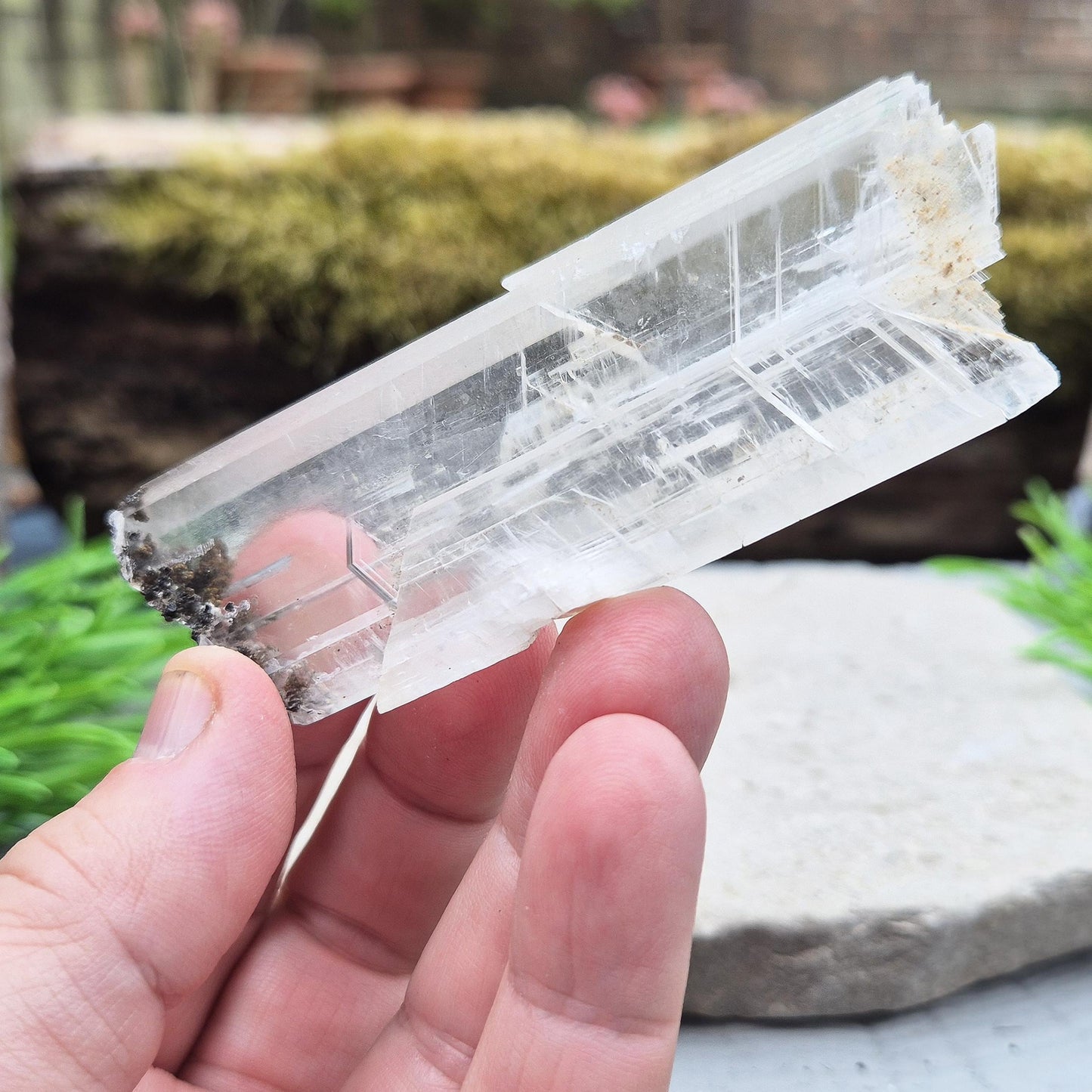 Gypsum Crystal Wand, Natural Selenite Crystal