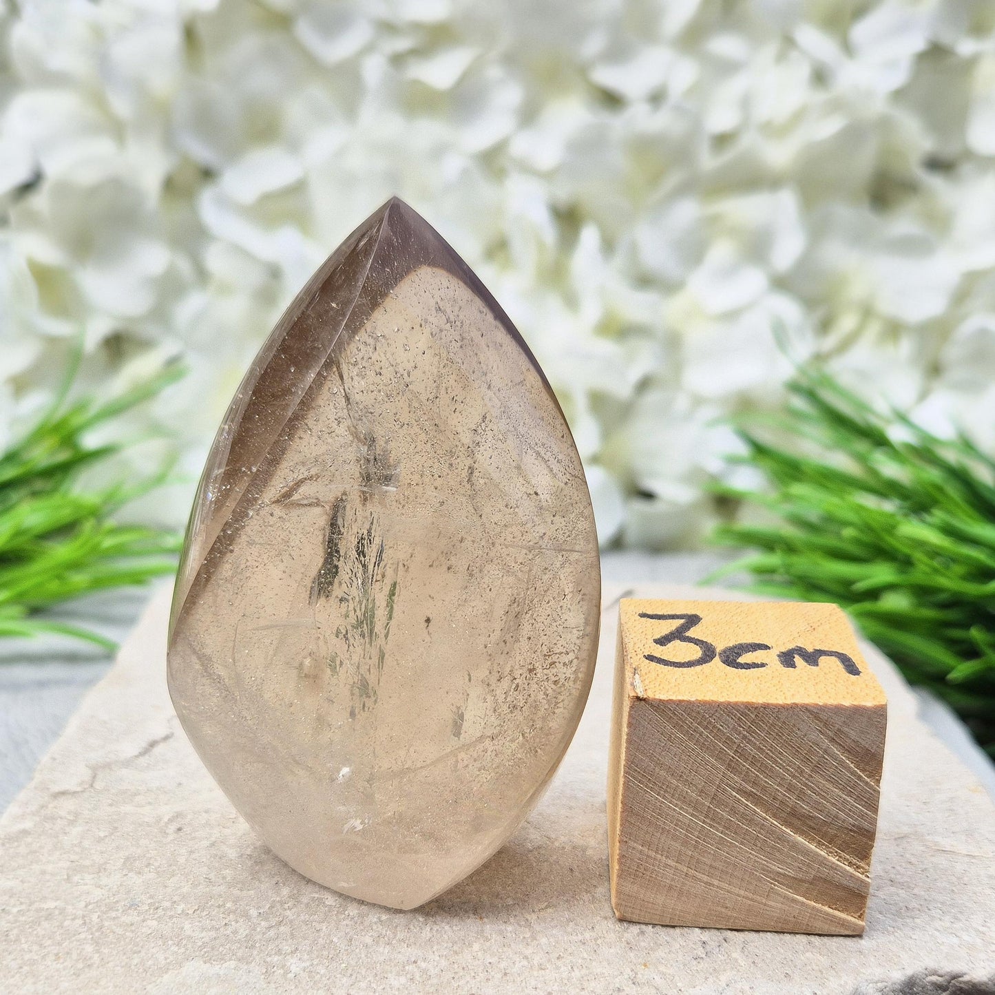 Smoky Quartz Crystal Flame, Display Crystal For Home