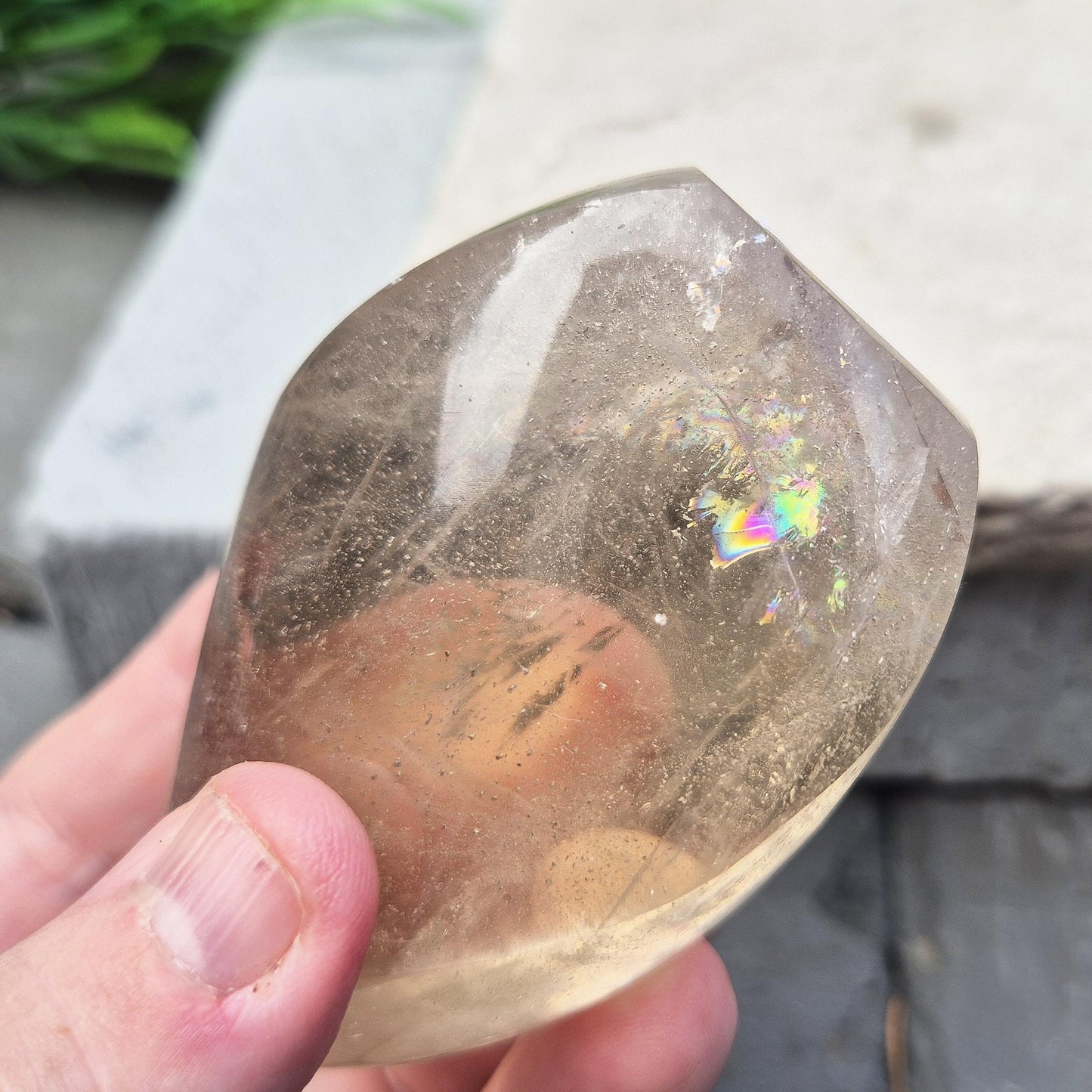 Smoky Quartz Crystal Flame, Display Crystal For Home