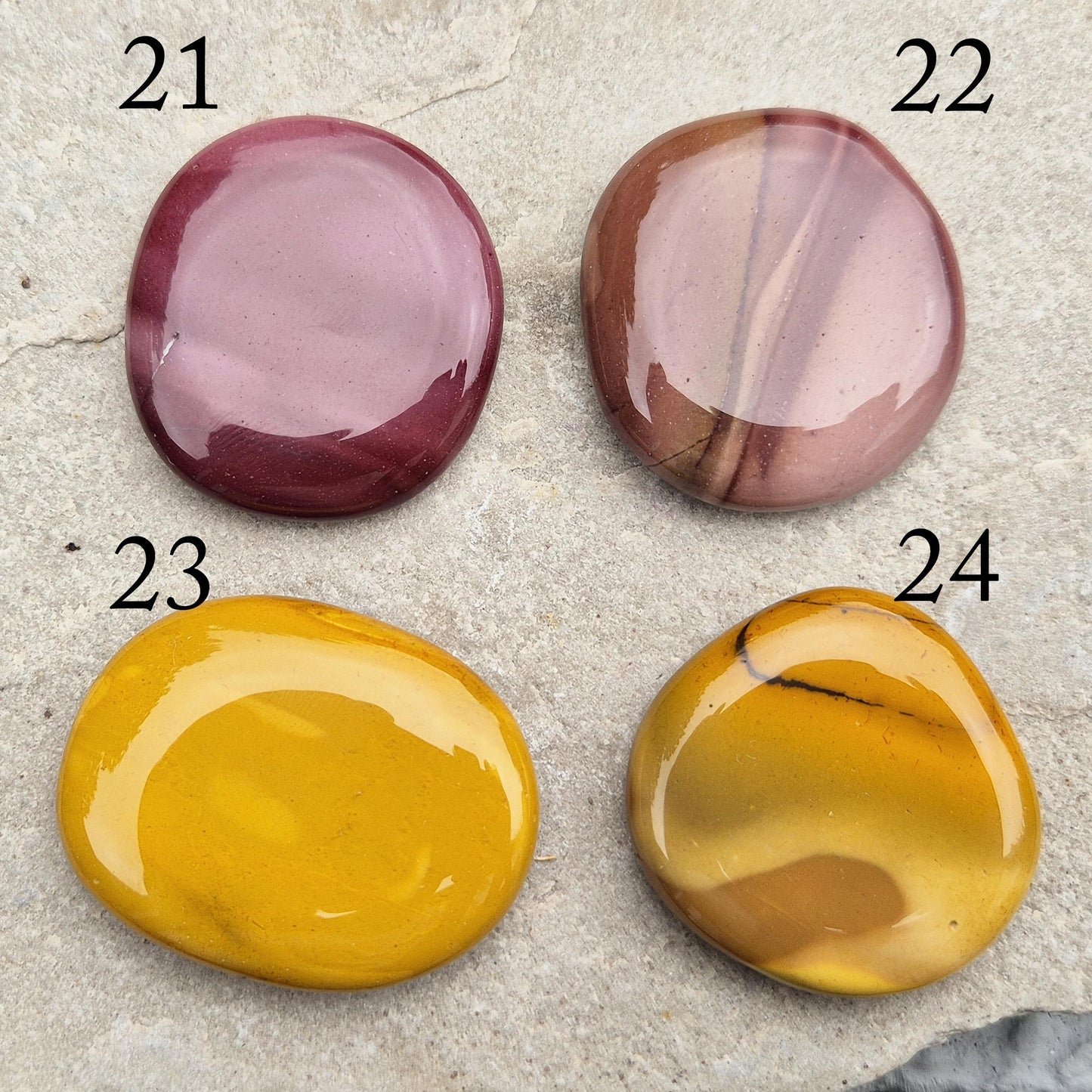 Mookaite Crystal Palm Stone, Australian Jasper