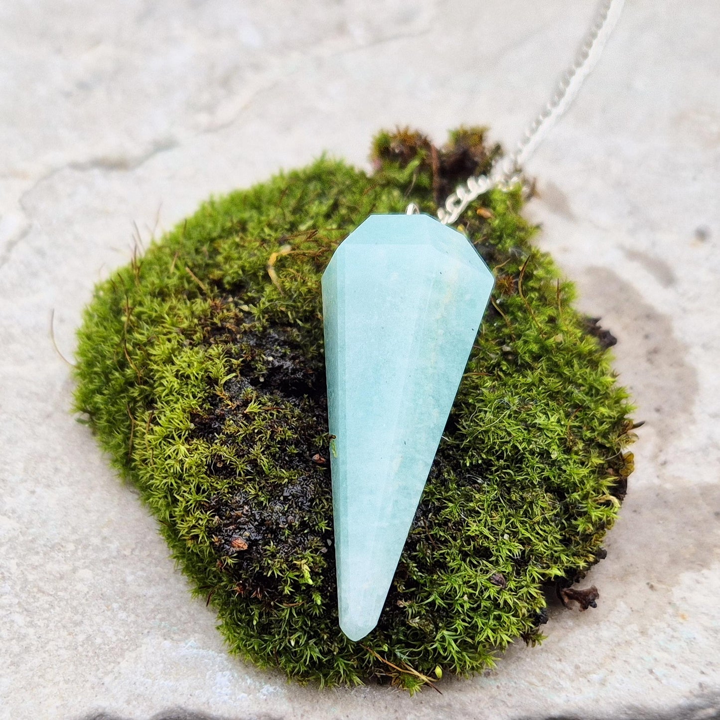 Amazonite Crystal Pendulum - Intuition Tool for Guidance & Decision-Making