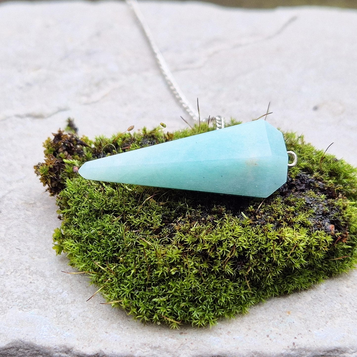 Amazonite Crystal Pendulum - Intuition Tool for Guidance & Decision-Making