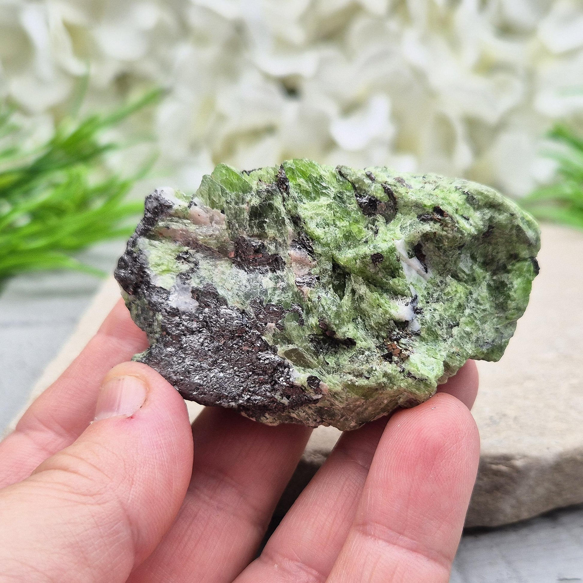Natural Green Tremolite, Merelani Hills, Tanzania — a rare, high-vibration crystal for heart chakra healing, emotional release, and gentle energetic awakening.