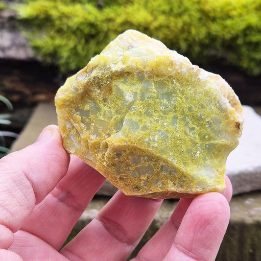 Natural Green Opal Crystal, Heart Chakra Gemstone