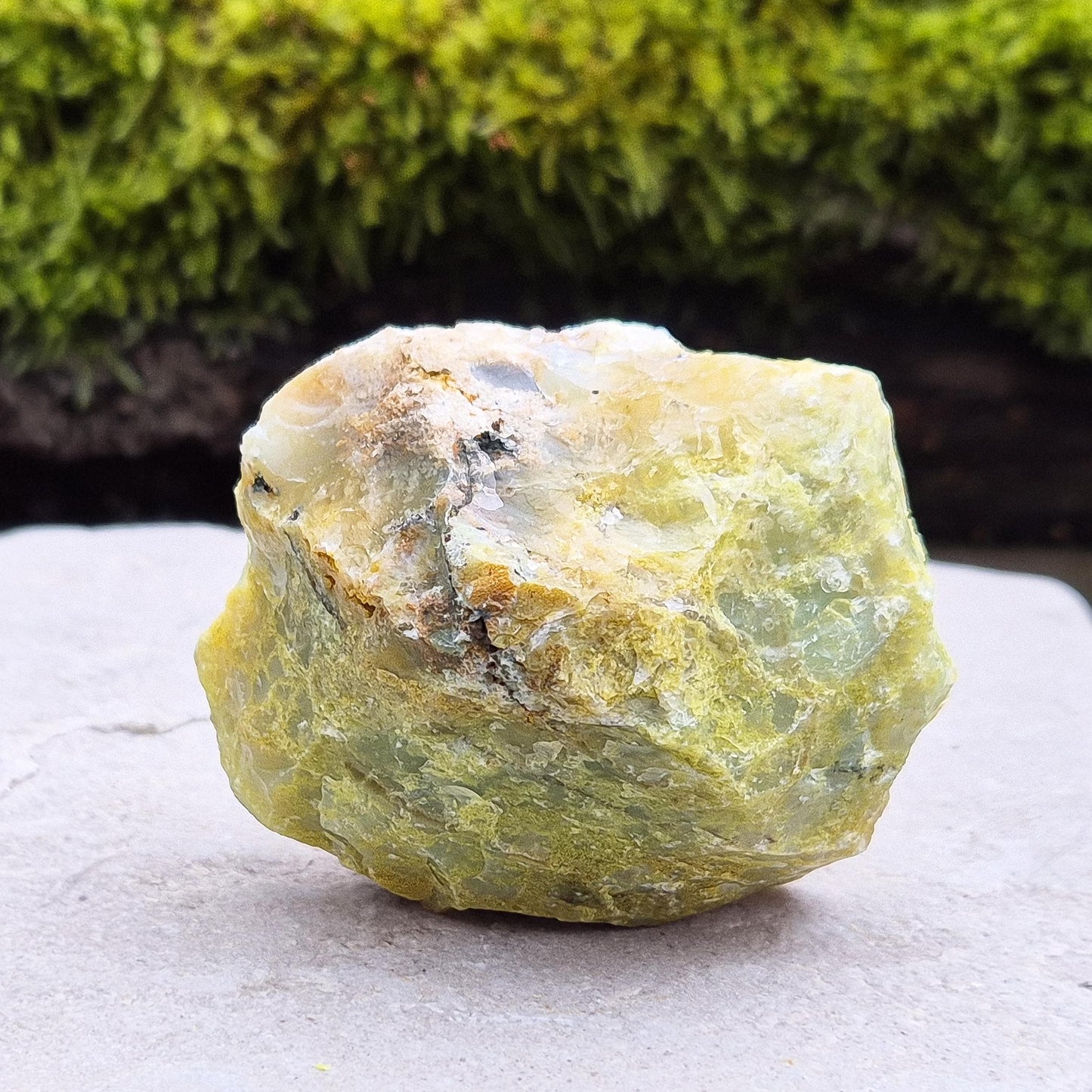 Green Opal: Vibrant and soothing, this natural crystal promotes emotional healing, intuition, and harmony. 