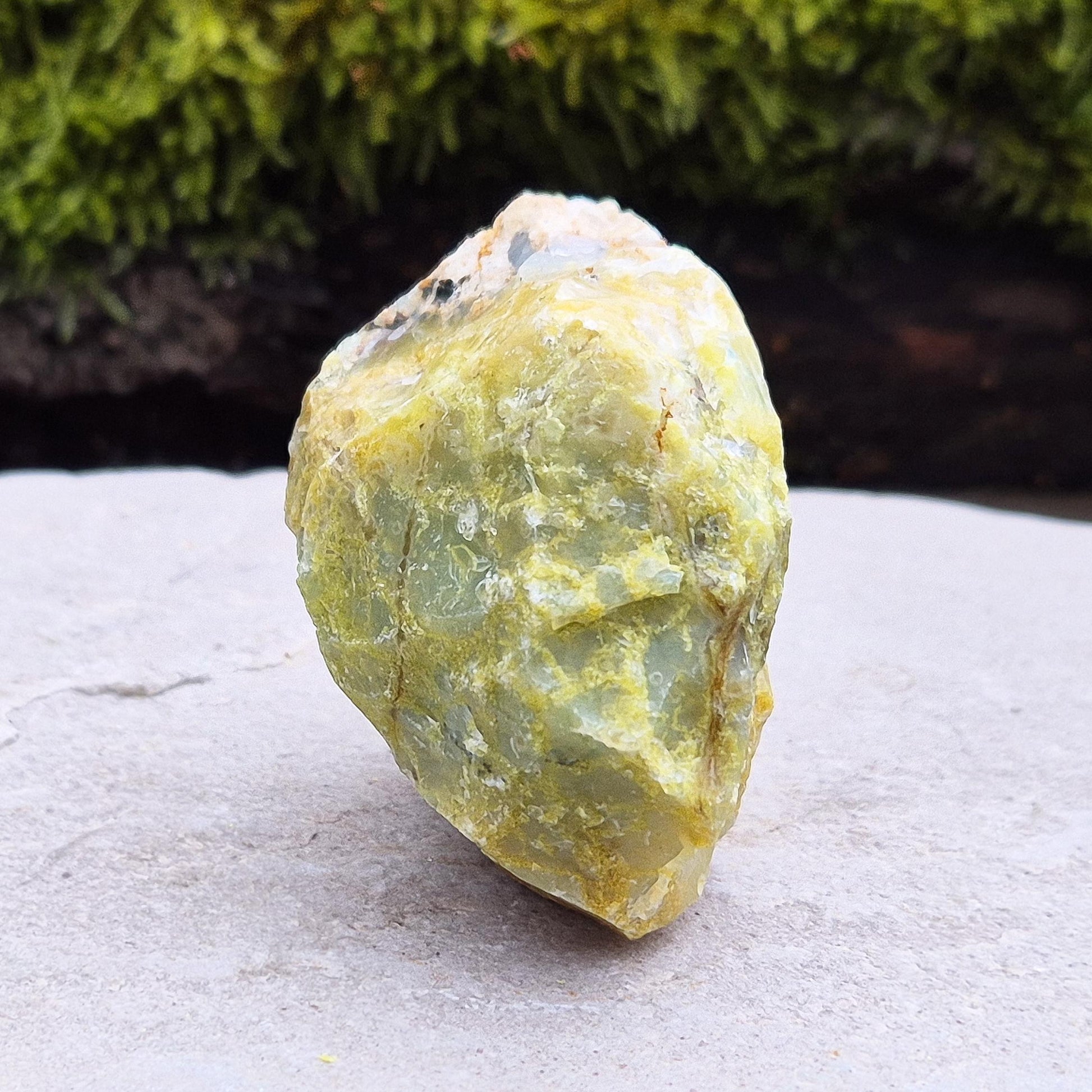 Green Opal: Vibrant and soothing, this natural crystal promotes emotional healing, intuition, and harmony. 