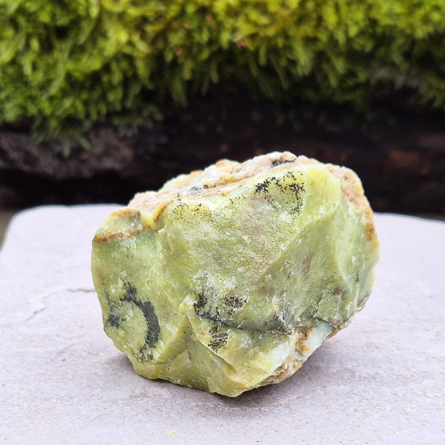 Green Opal Crystal, Natural Gemstone