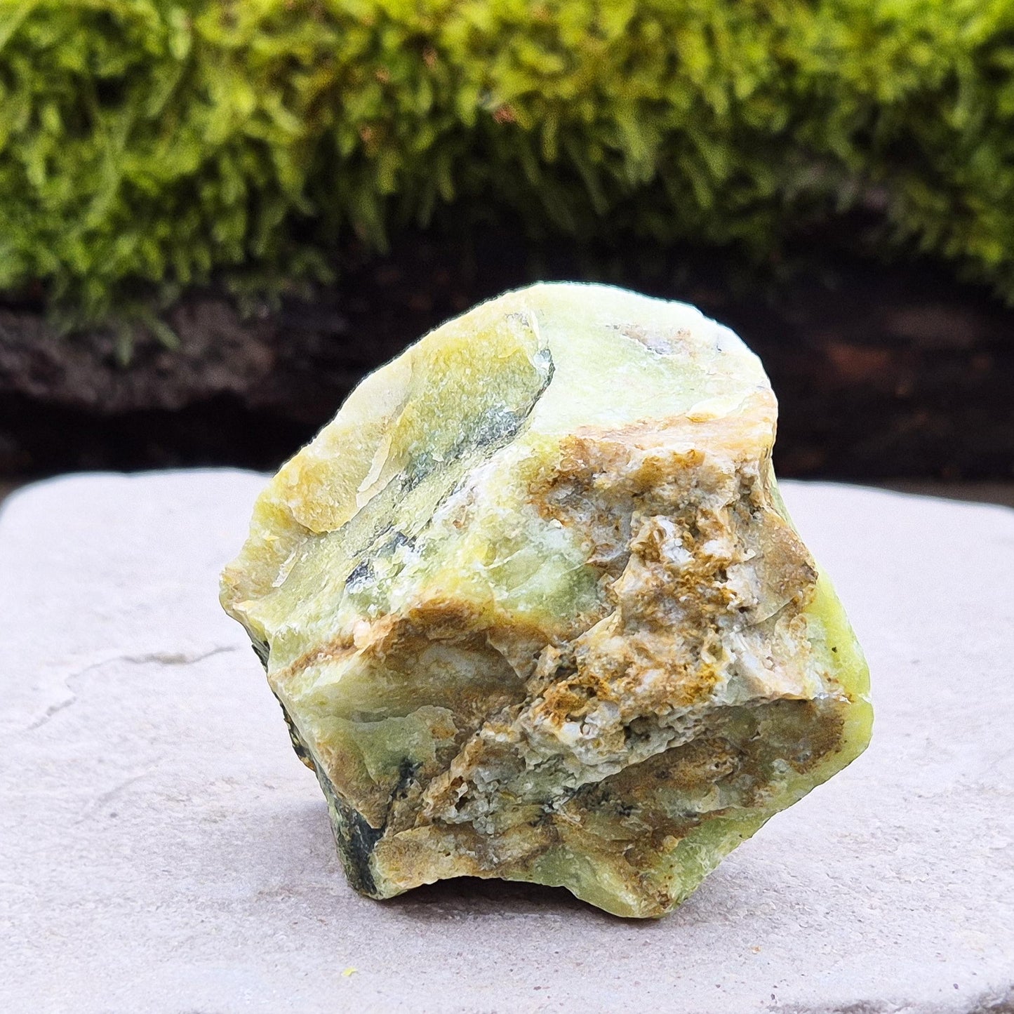 Green Opal Crystal, Natural Gemstone